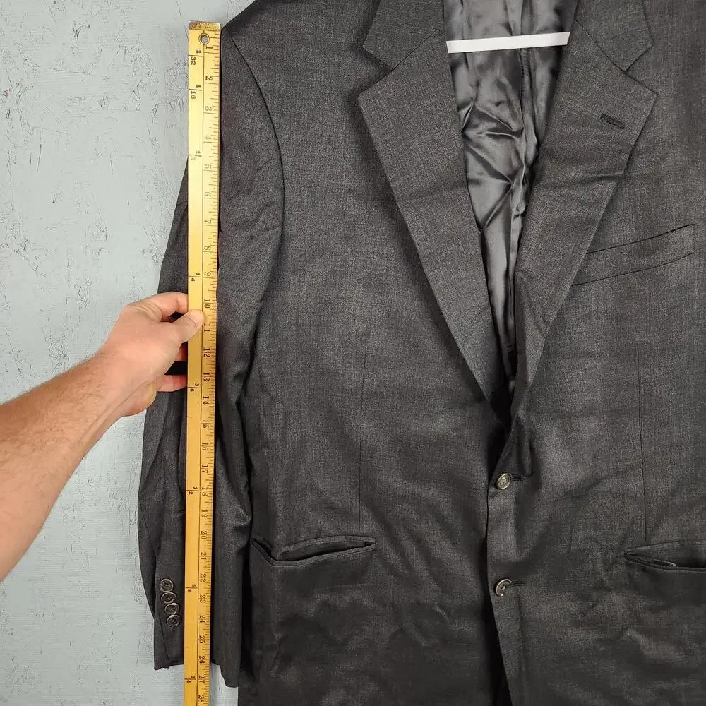Brooks Brothers 1818 Madison Blazer Mens 46L Gray Sport Coat Wool USA Cupro